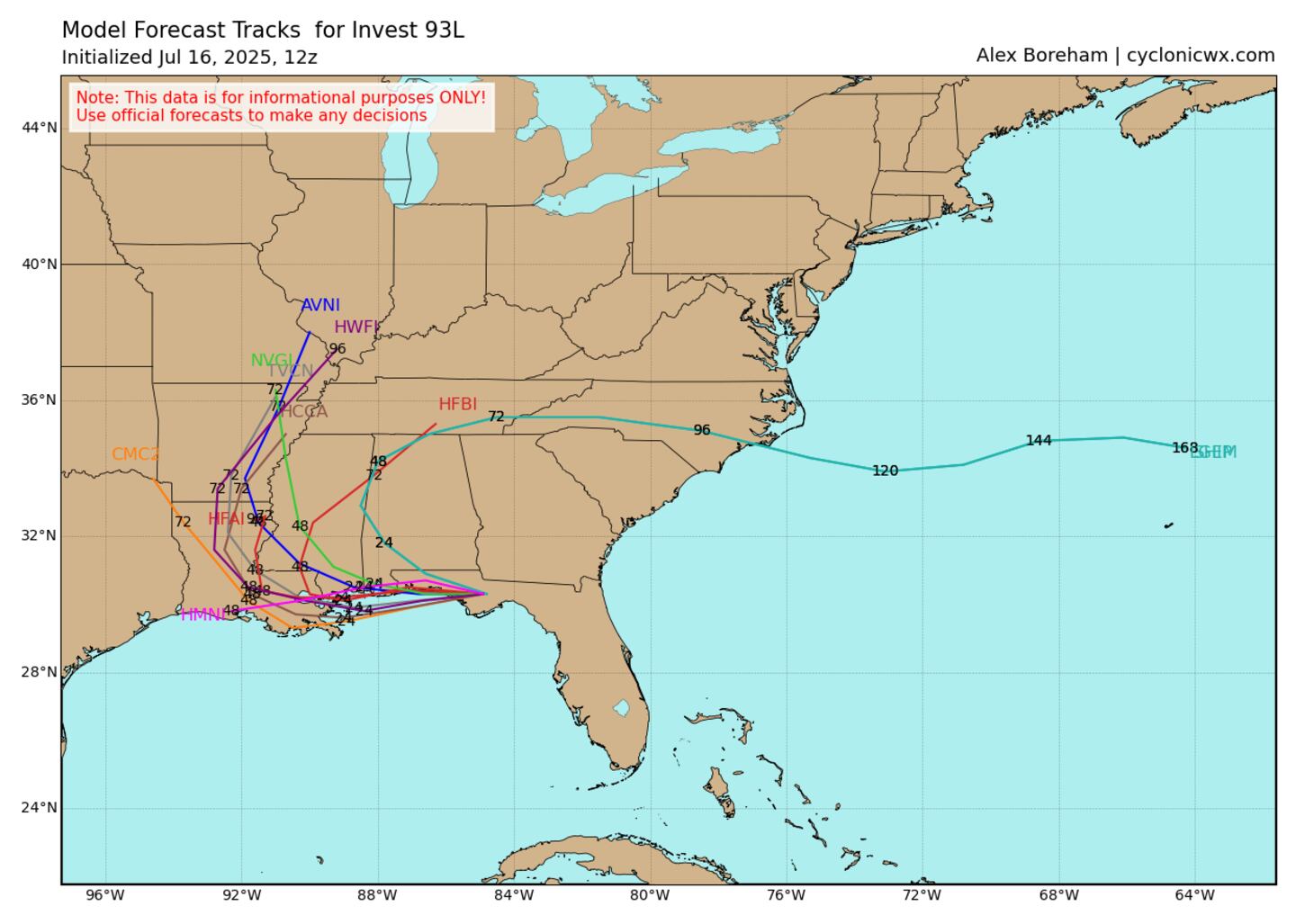Invest 93L scraping the northern Gulf Coast, flood threat ramping up ...
