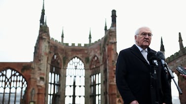 German president visits WWII bombing site as Europe seeks to bolster united front against Russia