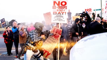 Protesters gather as federal agents arrive in San Francisco area