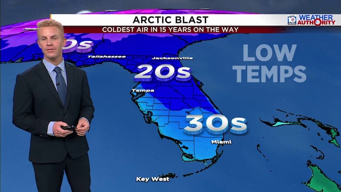 Rare arctic cold front brings rain, cold weather advisory to South Florida