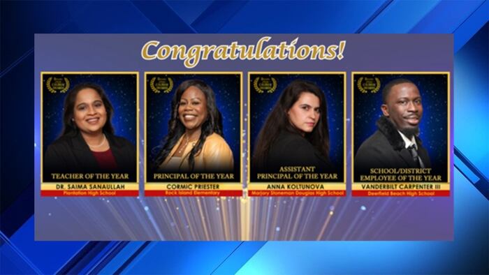 Broward educators, staff honored at annual Caliber Awards hosted by Local 10’s Eric Yutzy
