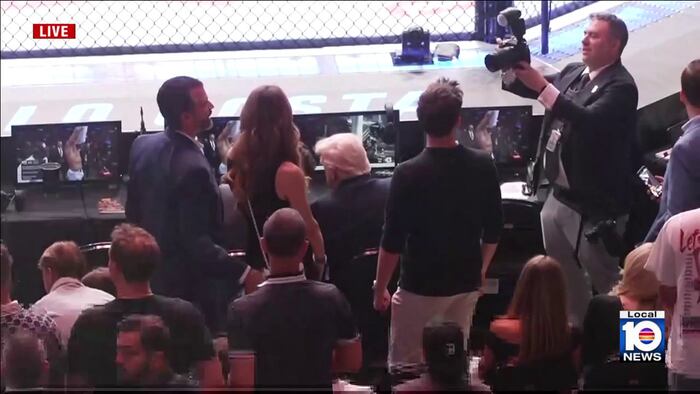 UFC 327 draws packed crowd to Kaseya Center as Trump attends Miami event