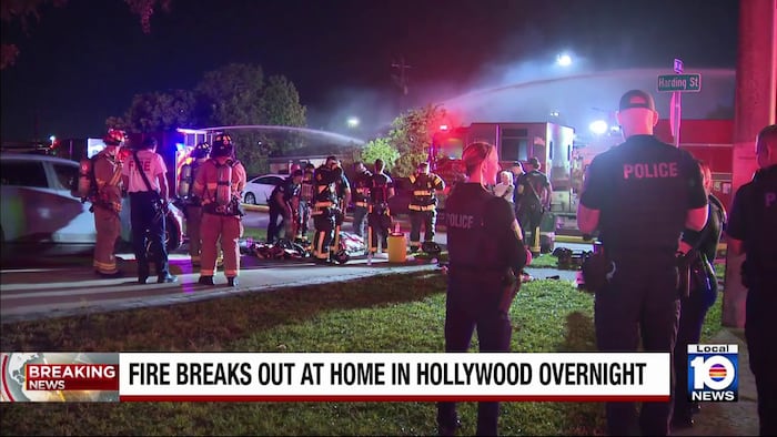 Fire erupts at home in Hollywood; neighbors rush to prevent flames from spreading