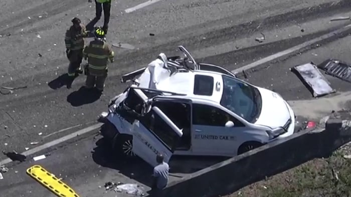 7 injuries, including 1 child, after cement truck, taxi collide on I-595 offram