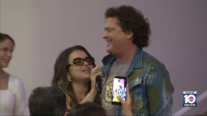 Carlos Vives joins Goya Foods at Catholic Pinecrest school for their 90th anniversary celebration