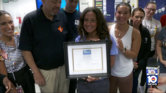 South Florida teacher honored for lessons in love — inside and outside the classroom