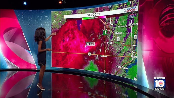 Severe thunderstorm warning in effect for areas of South Florida