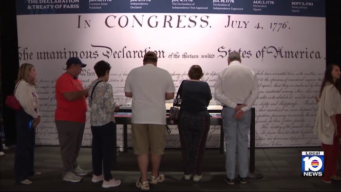 South Florida hosts public viewing of Declaration of Independence ahead of U.S. 250th anniversary