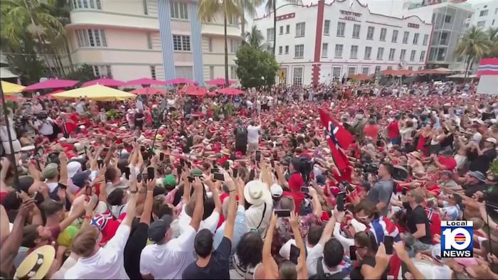 Norway, England fans fill South Beach bars, restaurants ahead of World Cup quarterfinal