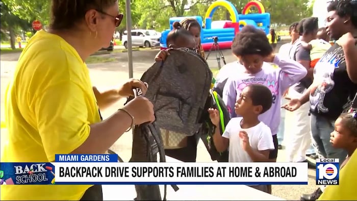 Miami Gardens community backpack drive helps families prepare for back-to-school season