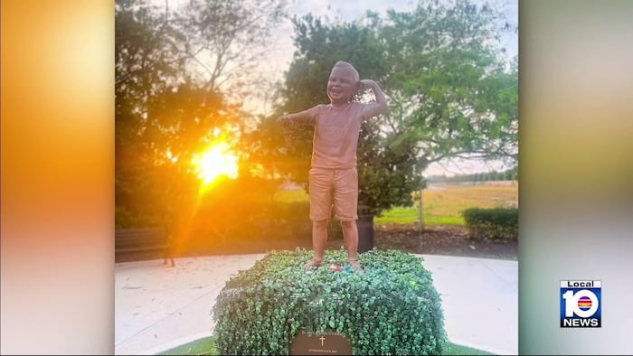 Thieves steal Miami Lakes park statue honoring 5-year-old boy who died of cancer