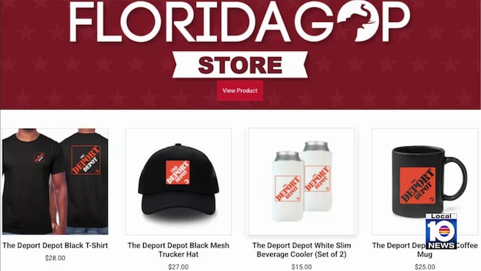 Home Depot distances itself from DeSantis’ new ‘Deportation Depot’ after play on logo for merch