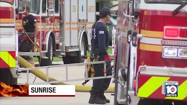 Garage fire erupts at Sunrise home; All residents and pets safe