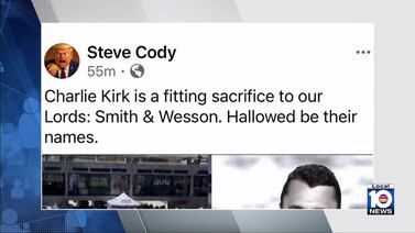 Palmetto Bay councilman urged to resign after ‘vile’ post about slain activist Charlie Kirk