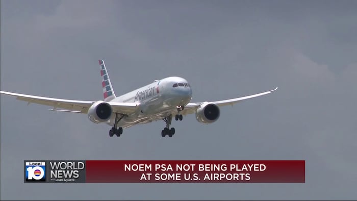 Les aéroports de Miami et de Fort Lauderdale ne diffuseront pas la nouvelle vidéo de Kristi Noem, qui accuse les démocrates d’être responsables de la fermeture du gouvernement.