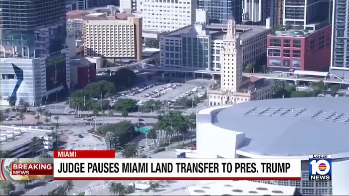 Florida judge temporarily blocks transfer of downtown Miami land for Trump’s presidential library