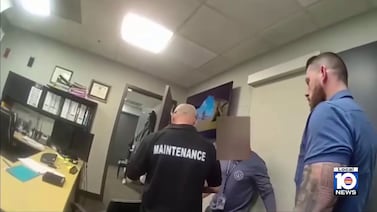 Video shows arrest of ex-North Miami school worker accused of showing explicit photo to student