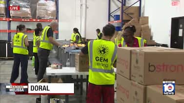 Volunteers in Doral prepare disaster relief supplies for Jamaica ahead of Hurricane Melissa’s hit