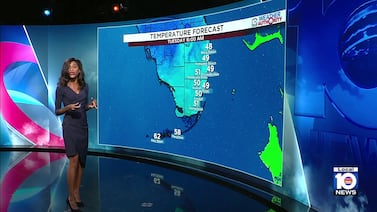 Strong cold front to clear South Florida today