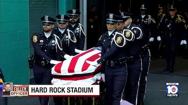 Funeral service held for fallen Miami Beach police sergeant at Hard Rock Stadium